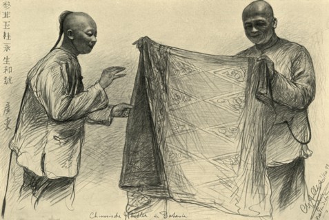 Chinese merchants in Batavia, Dutch East Indies, 1898.  Creator: Christian Wilhelm Allers.