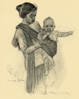 Javanese nanny with European baby, Magalang, 1898. Creator: Christian Wilhelm Allers.