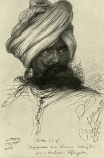 Watchman Chatter Singh, Singapore, 1898. Creator: Christian Wilhelm Allers.