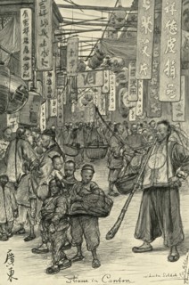 Street scene, Canton, China, 1898.  Creator: Christian Wilhelm Allers.