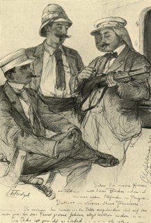 Europeans on board ship, 1898.  Creator: Christian Wilhelm Allers.