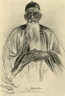 Chinese man wearing spectacles, 1898.  Creator: Christian Wilhelm Allers.