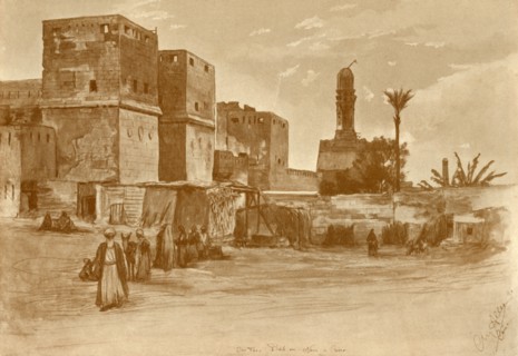 Bab al-Nasr gate in Cairo, 1898. Creator: Christian Wilhelm Allers.