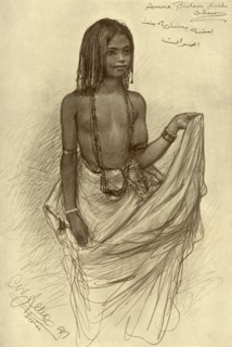 Bishari girl, Aswan, Egypt, 1898.  Creator: Christian Wilhelm Allers.