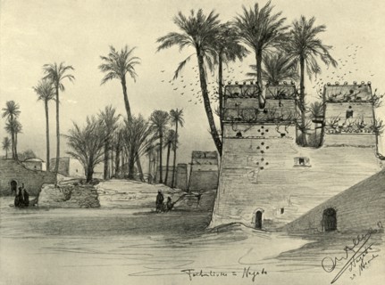 Houses in Nagada, Egypt, 1898.  Creator: Christian Wilhelm Allers.