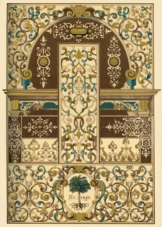 German Renaissance ceiling and wall painting, (1898). Creator: Unknown.