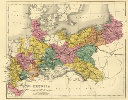 Map of Prussia, c1872.  Creator: Unknown.