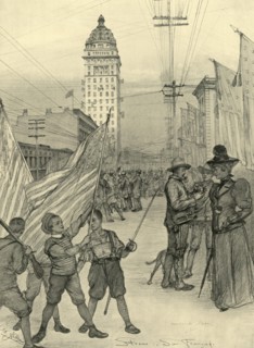 Street scene in San Francisco, USA, 1898. Creator: Christian Wilhelm Allers.