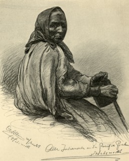 Elderly Native American woman, Wadsworth, Nevada, USA, 1898.  Creator: Christian Wilhelm Allers.