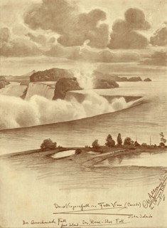 Niagara Falls from Falls View, Canada, 1898.  Creator: Christian Wilhelm Allers.