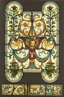 German Renaissance stained glass painting, (1898). Creator: Unknown.