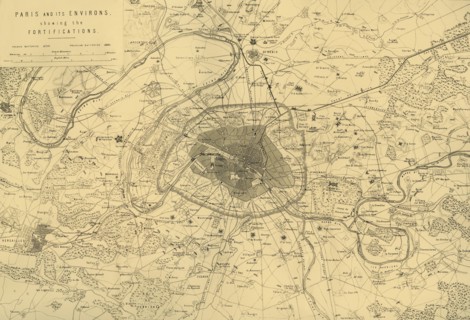 'Paris and its Environs, showing the Fortifications', (c1872).  Creator: R. Walker.