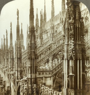 'The Cathedral of Milan - up among its myriad spires, Italy', c1909. Creator: Unknown.