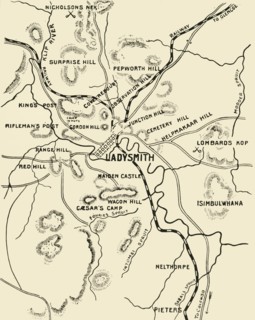 'Map of Ladysmith and Surrounding Heights', 1900. Creator: Unknown.