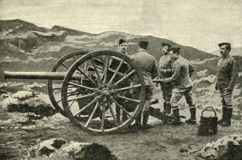 'Types of Arms - 15-Pounder Field-Gun', 1900. Creator: Cribb.