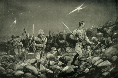 'Night Sortie from Mafeking', 1900. Creator: Richard Caton Woodville II.