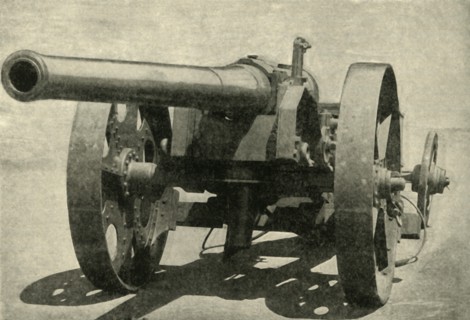 'Types of Arms - 4.7 Naval Gun on Carriage Improvised by Capt. Percy Scott of H.M.S Terrible', 1900. Creators: Unknown, E, Kennard.
