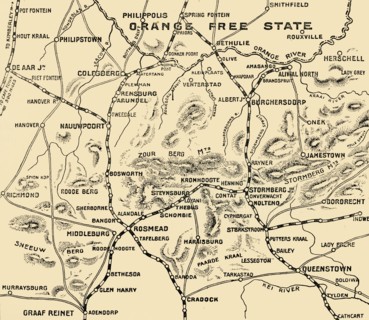 'Movements of Gatacre and French', 1900. Creator: Unknown.