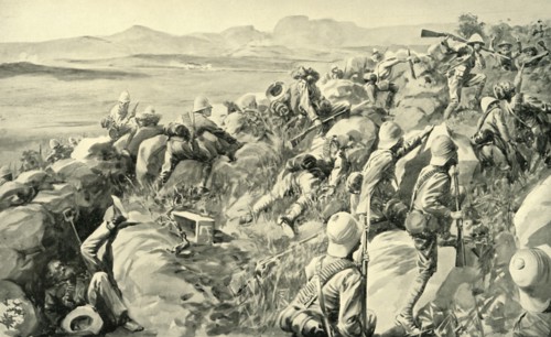 'The Relief of Ladysmith - The Last Rush at Hlangwane Hill', 1900. Creator: René Bull.