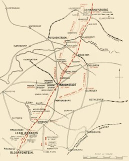 'Map Showing the Lines of Advance from Bloemfontein to Pretoria', 1901. Creator: Unknown.