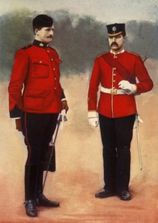 'West Surrey (Adjutant) and East Surrey (Sergeant-Major)', 1901. Creator: Gregory & Co.