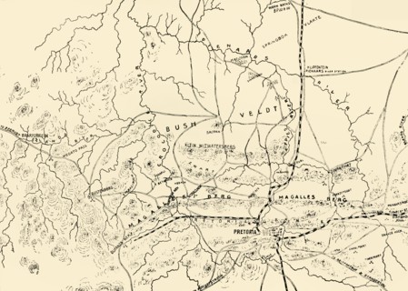 'The Battlefields of Pretoria. (From a personal survey).', 1901. Creator: Unknown.