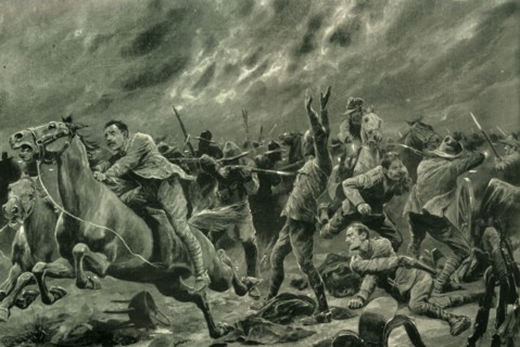 'The Mishap to the Victorians at Wilmansrust, June 12, 1901', 1902. Creator: Richard Caton Woodville II.