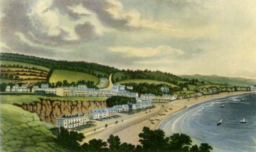 'View of Dawlish from the West Cliff, 1817', (1943).  Creator: Joseph Constantine Stadler.