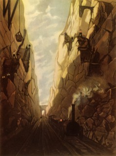 'Olive Mount Cutting on the Liverpool and Manchester Railway', 1831, (1945).  Creator: Thomas Talbot Bury.