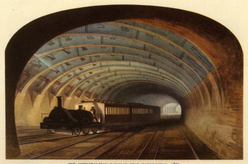 'The Metropolitan Railway near Paddington, 1863', 1945. Creator: Unknown.