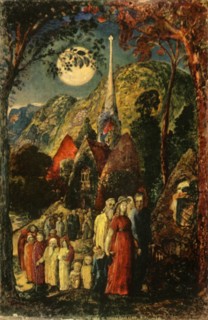 'Coming from Evening Church', 1830, (1947). Creator: Samuel Palmer.