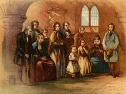 'A Mid-Victorian Congregation', 1860, (1947). Creator: Unknown.