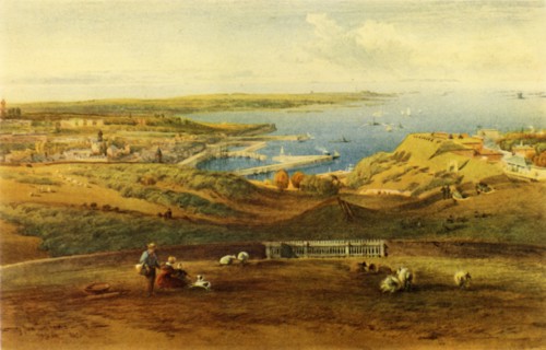 'General View of Guernsey from Port George', 1850, (1946).  Creator: Richard Principal Leitch.