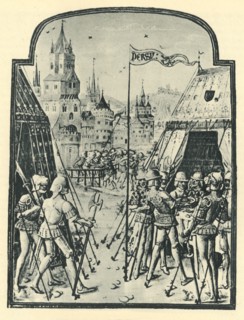 'James Earl of Douglas Wins Sir Henry Percy's Pennon..., 1388', c1456, (1946).  Creator: Unknown.
