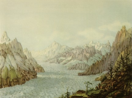 'The Mer de Glace or Glacier des Bois', 1787, (1946).  Creator: Jean François Albanis de Beaumont.
