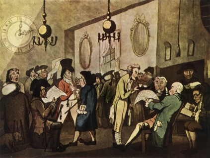 'Lloyd's Coffee House, London', 1798, (1947).  Creator: William Holland.