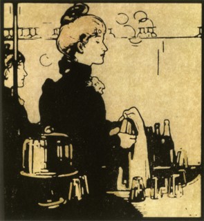 'The Barmaid', 1888, (1946). Creator: William Nicholson.