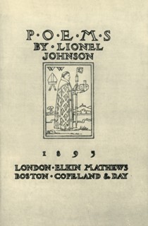 Frontispiece to "Poems" by Lionel Johnson, 1895, (1946).  Creator: Unknown.