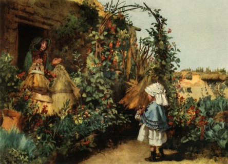 'A Cottage Garden at Stapleford, Wiltshire', c1886, (1944).  Creator: George Carline.