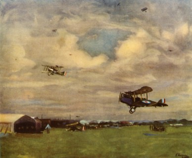 'An Aerodrome in 1918', (1944).  Creator: Sir John Lavery.