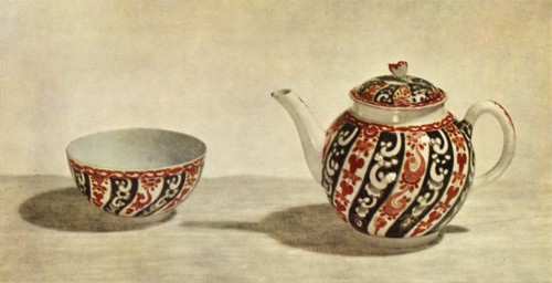 Worcester teapot and bowl, c1765-1770, (1944).  Creator: Unknown.