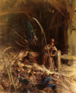 'The Morning of Sedgemoor, 1685', 1905, (1944). Creator: Edgar Bundy.