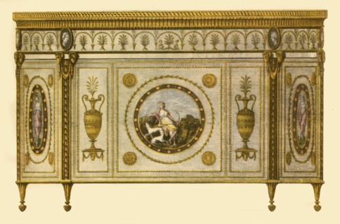 Commode designed by Robert Adam, 1770, (1946). Creator: Benedetto Pastorini.