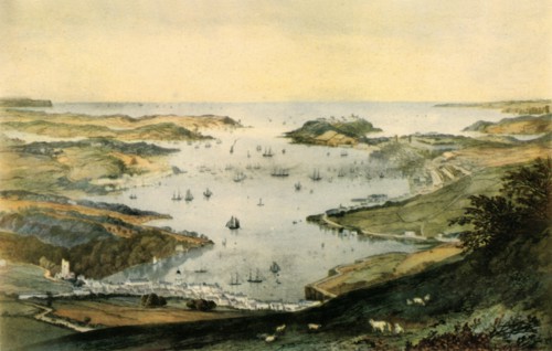Falmouth Harbour, c1840, (1942).  Creator: Newman & Co.
