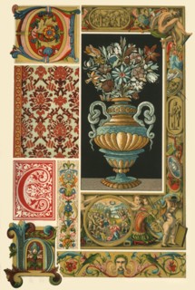 Italian Renaissance illumination, weaving, and marbre-mosaic, (1898). Creator: Unknown.
