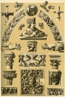 Medieval architectural ornament and sculpture, (1898). Creator: Unknown.