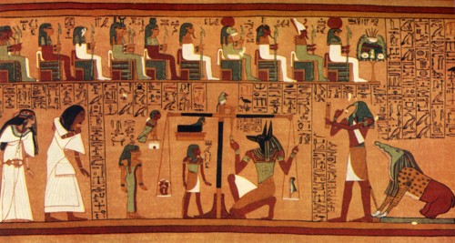 'The Weighing of the Heart', c13th century BC, (1915). Creator: Unknown.