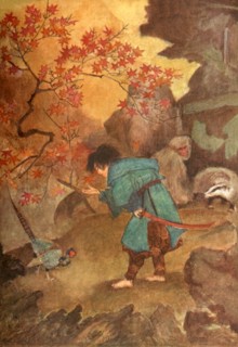 'Momotaro and the Pheasant', 1912. Creator: Evelyn Paul.