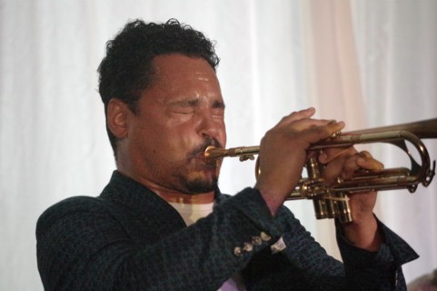 Jay Phelps, Xhosa Cole Quartet, Watermill Jazz Club, Dorking, Surrey, 21 Jan 2020. Creator: Brian O'Connor.