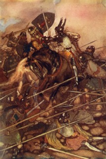 'Siegfried captures Ludegast', 1919. Creator: William Andrew Pogany.
